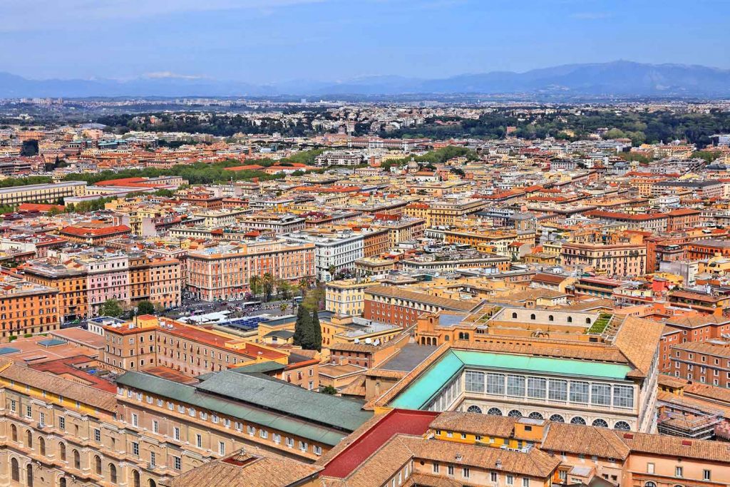 Aerial view of Prati Rome