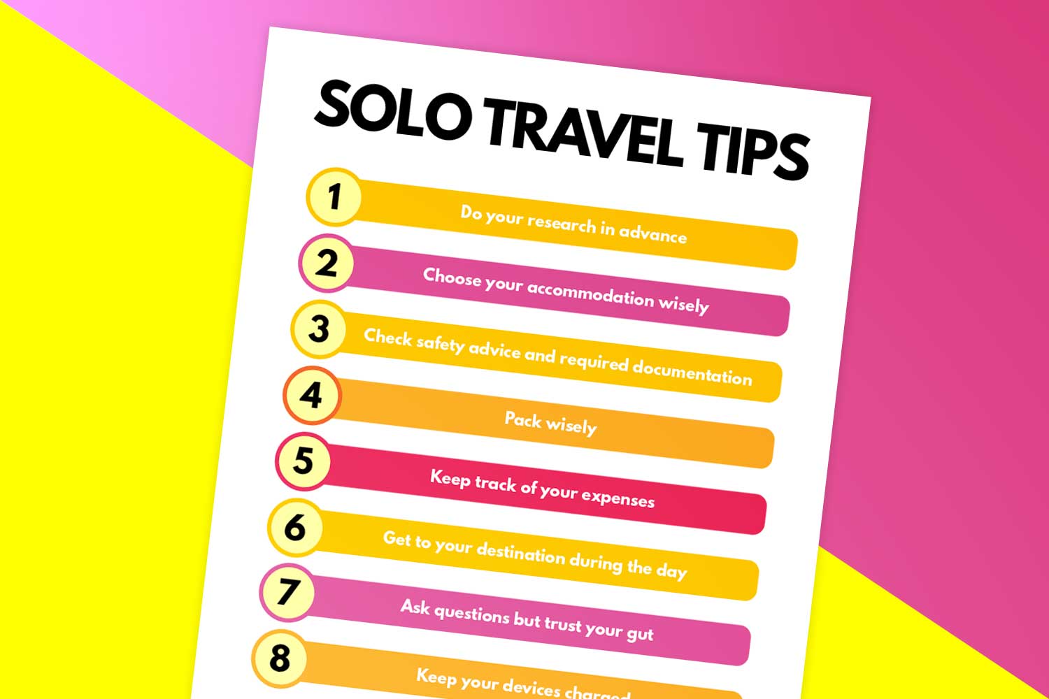 solo travel tips you need to know