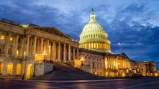 U.S. Capitol building at night