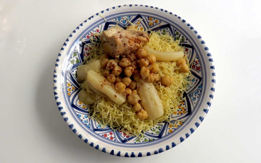 Algerian Food: Rechta – Algerian Noodles Served with Broth