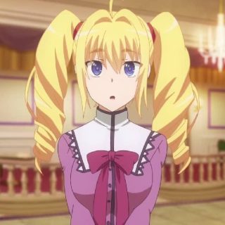anime girl with curly hair