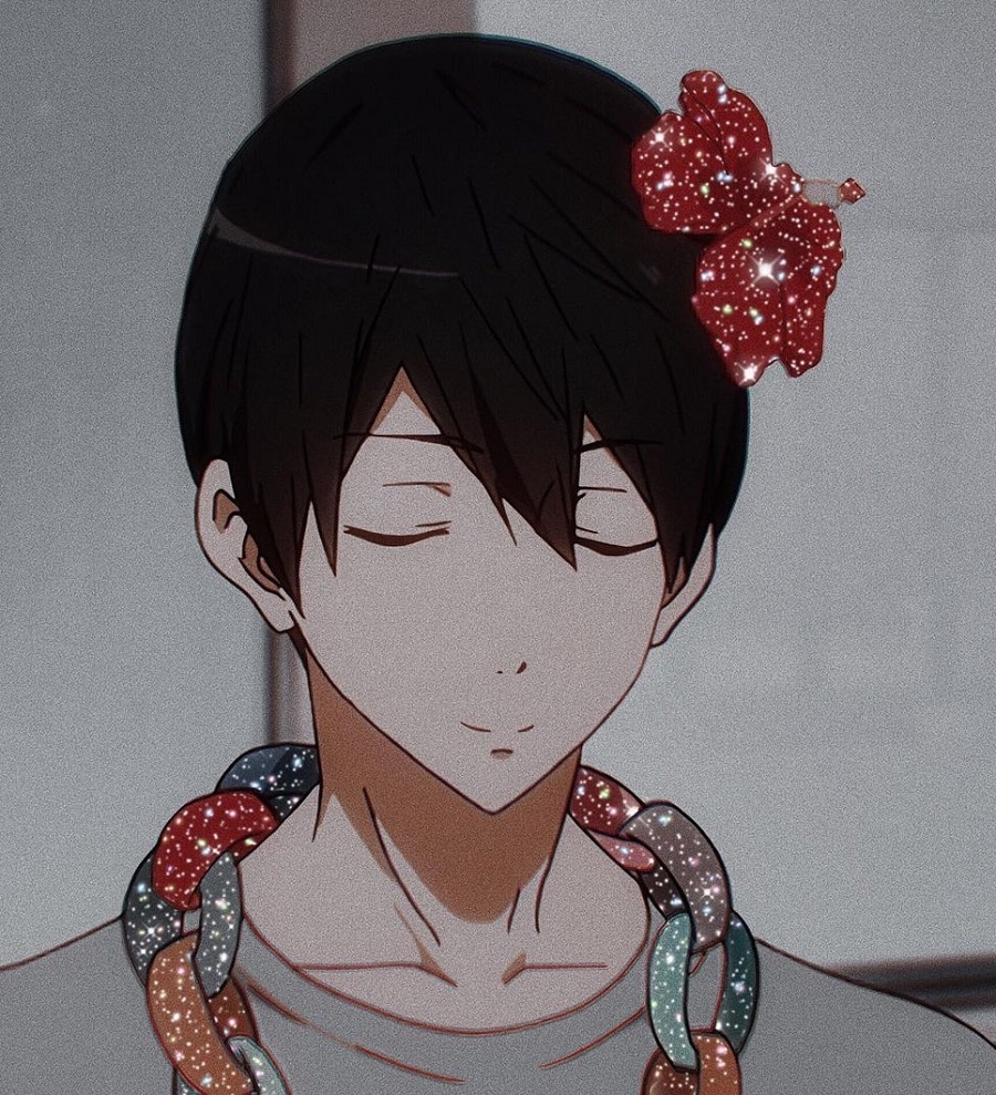 Anime Guy With Black Hair- Haruka Nanase
