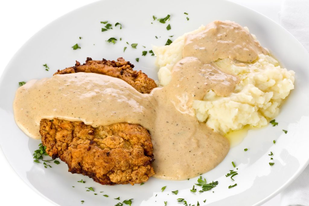 Chicken Fried Steak and Mashed Potatoes with Gravy