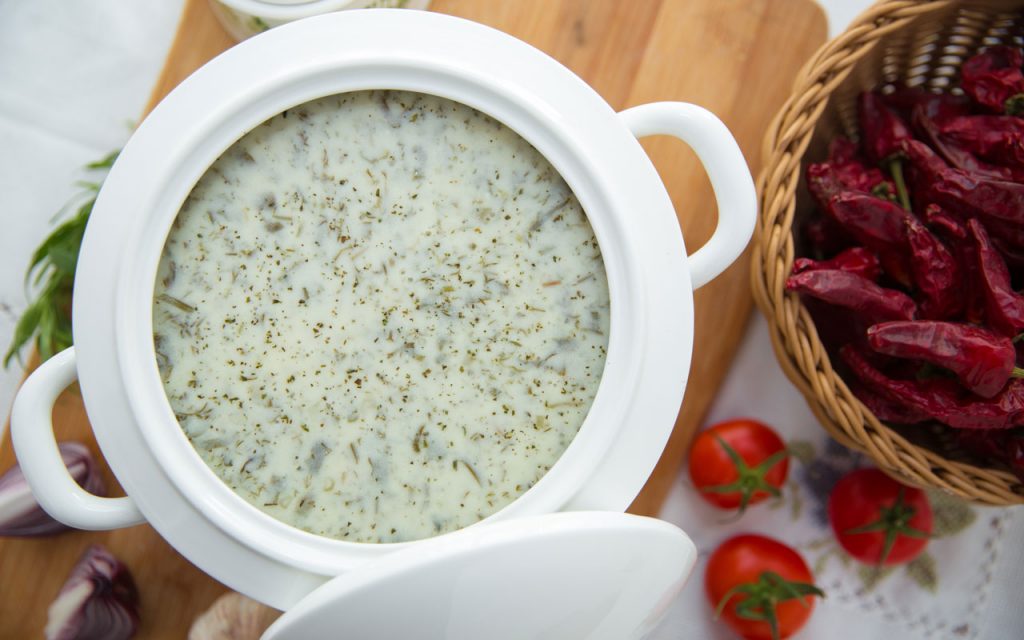 Azerbaijani Food: Dovga – Yoghurt Soup