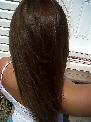 girl favorite Basic Brown Henna haircut