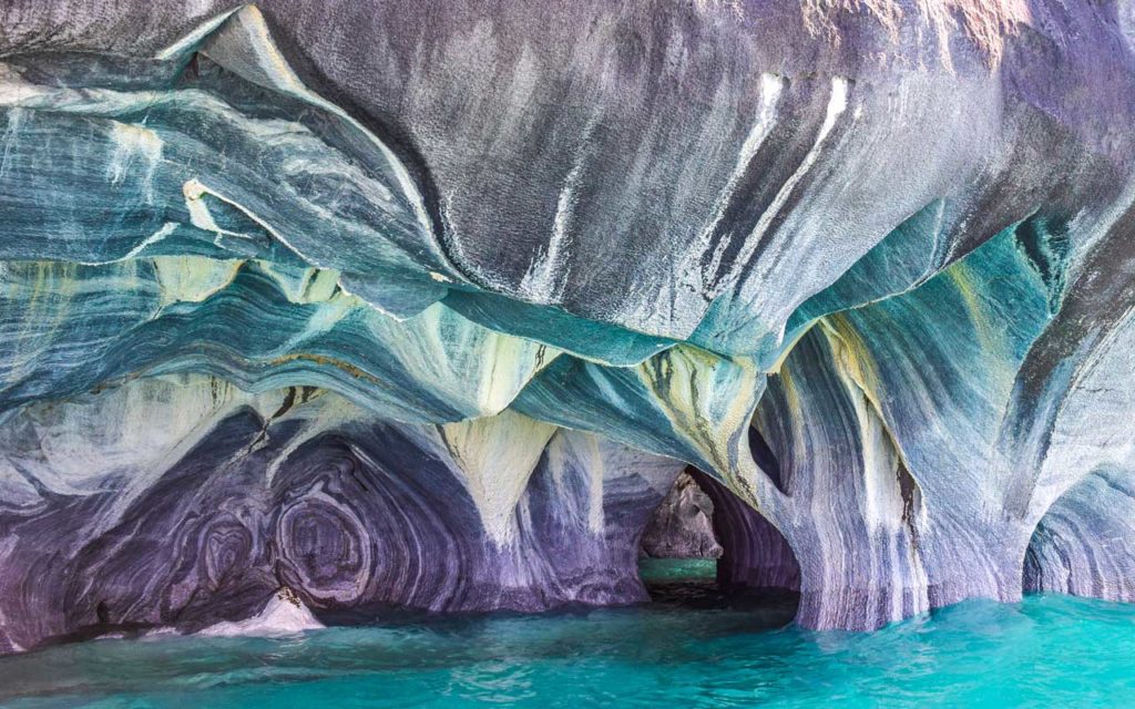 Marble Caves in Patagonia, Chile.