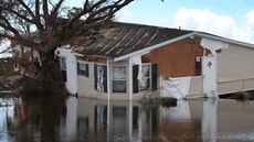 photo illustration of hurricane damage