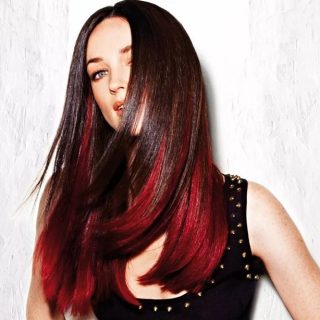 brown hair with red underneath