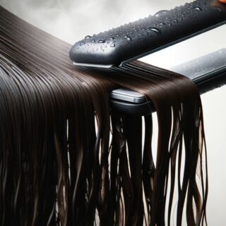 Flat Ironing Wet Hair