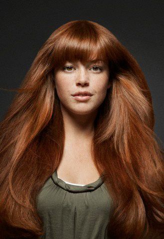 women favorite Copper Brown Henna cut
