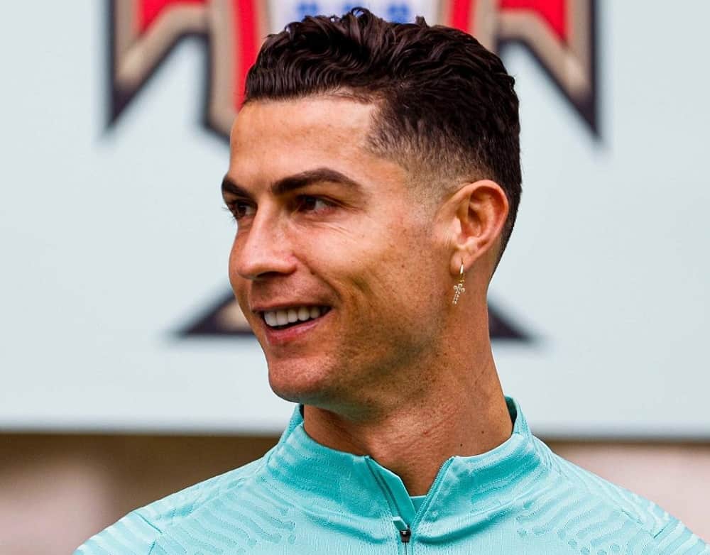 Cristiano Ronaldo's Wavy Slick Back Hair