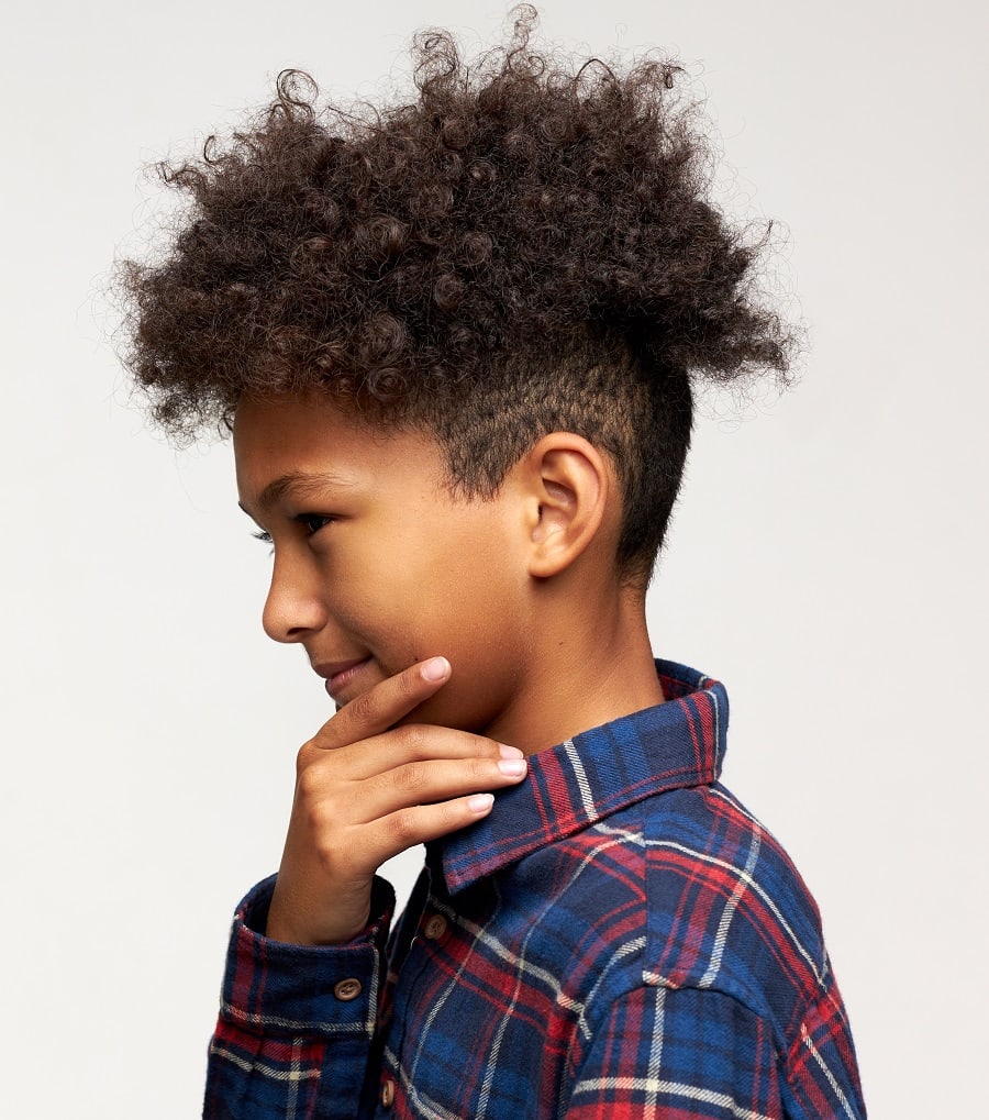curly undercut for school boy