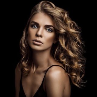 Dark and Curly Ombre hairstyles for women