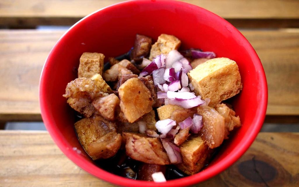 Filipino food: Tokwa’t baboy  –  Tofu and pork