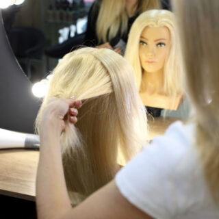 Straightening Synthetic Hair with Flat Iron