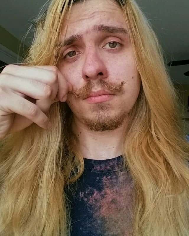 french mustache style with beard