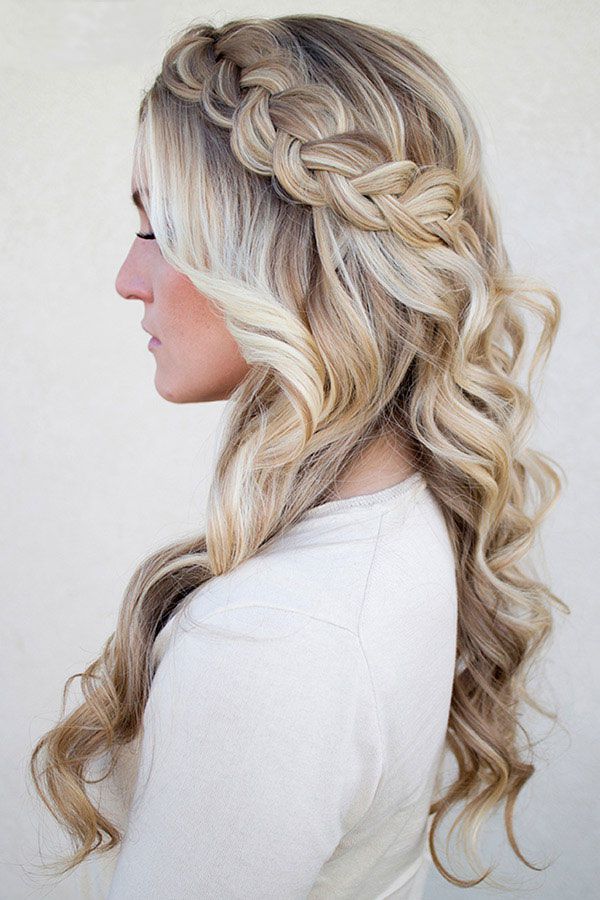Teenage Girls Princess Braids wedding hairstyle
