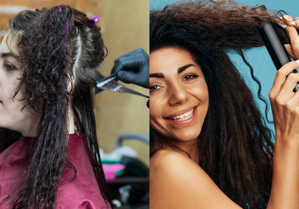 straightening thick hair to make it thin without layers