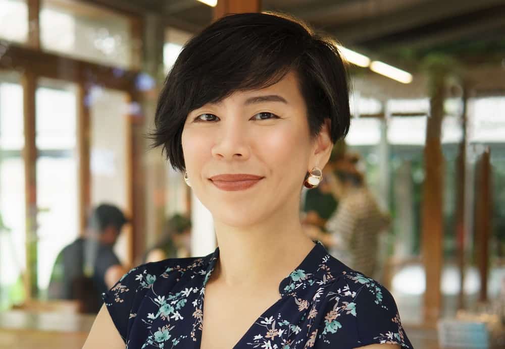 long pixie cut for Asian women