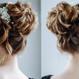 beautiful curly Messy Buns