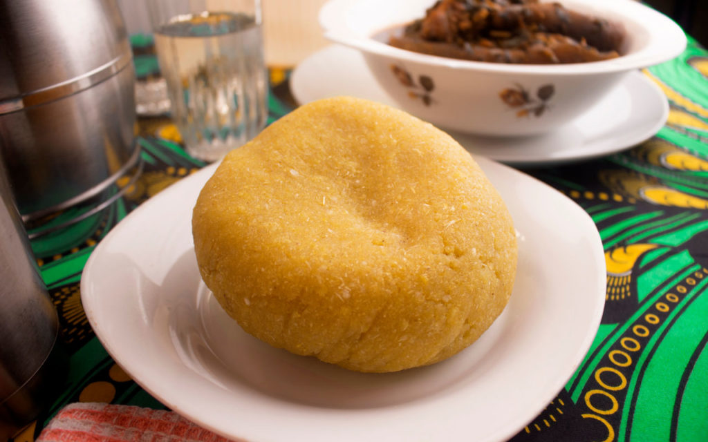 Nigerian food: Ẹ̀bà (Cassava Meal)