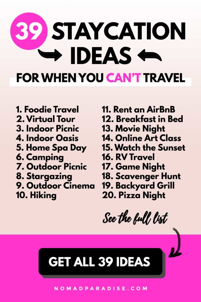 Staycation Ideas List