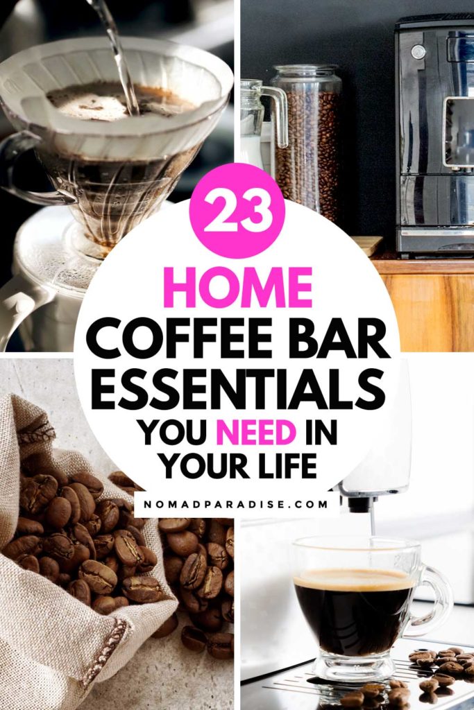23 Home coffee bar essentials you need in your life (pin).