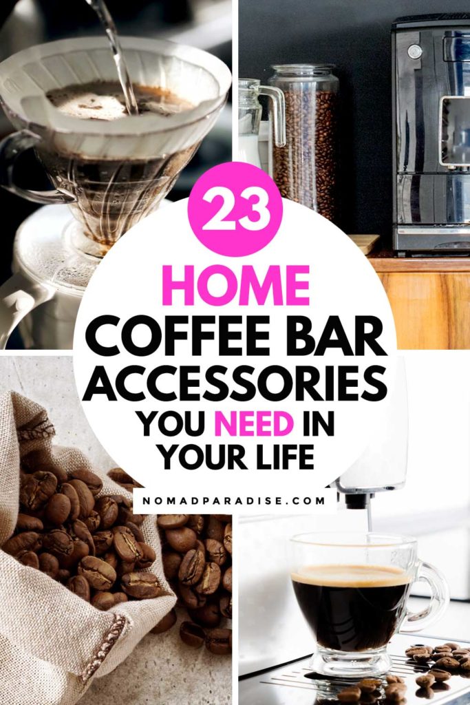 23 Home coffee bar accessories you need in your life (pin).