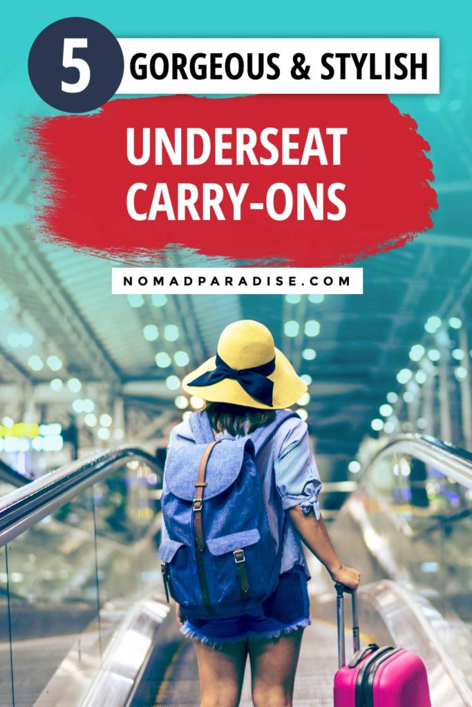 Wheeled carry-on underseat bags a great travel hack for bringing your travel essentials on the plane. Read on for a list of the best underseater luggage bags perfect for holding your overnight must-haves or in-flight travel essentials! #carryon #luggage #suitcase #travel #travelpro