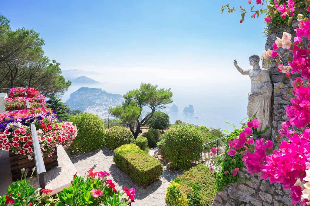 View from Mount Solaro, Capri Island.