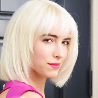 platinum blonde bob