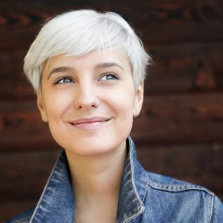 platinum pixie cut