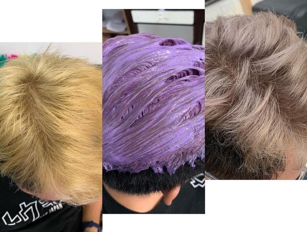 using purple conditioner as toner