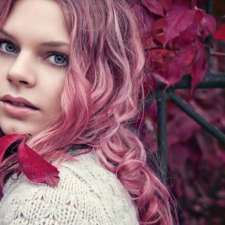 Rose Gold Unique Hair Color for Girl
