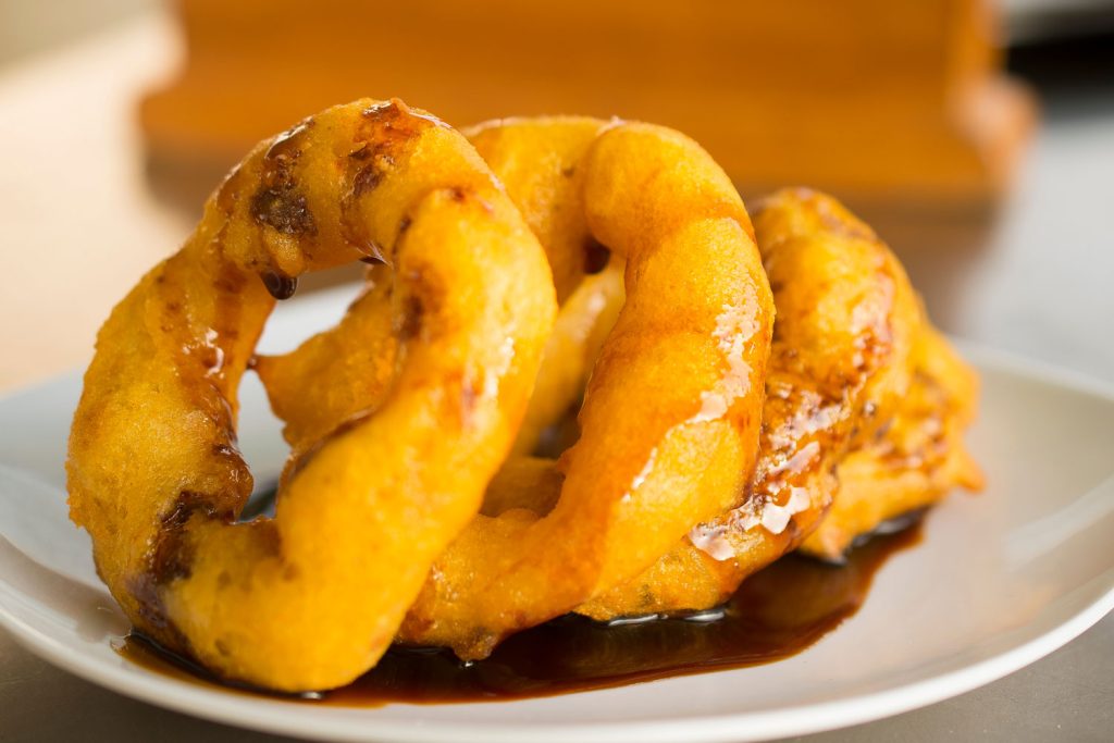 Picarones (Fried Donuts in Syrup).