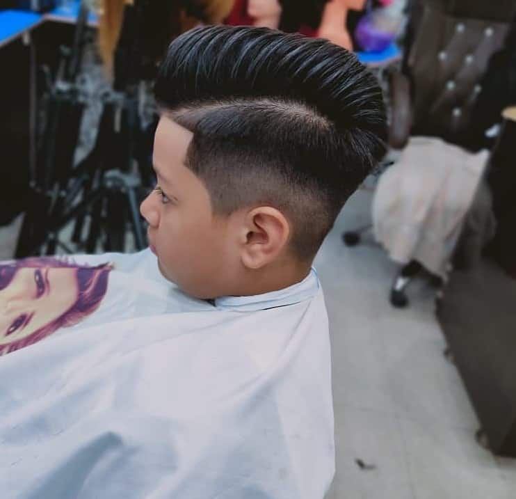 pompadour hair for school