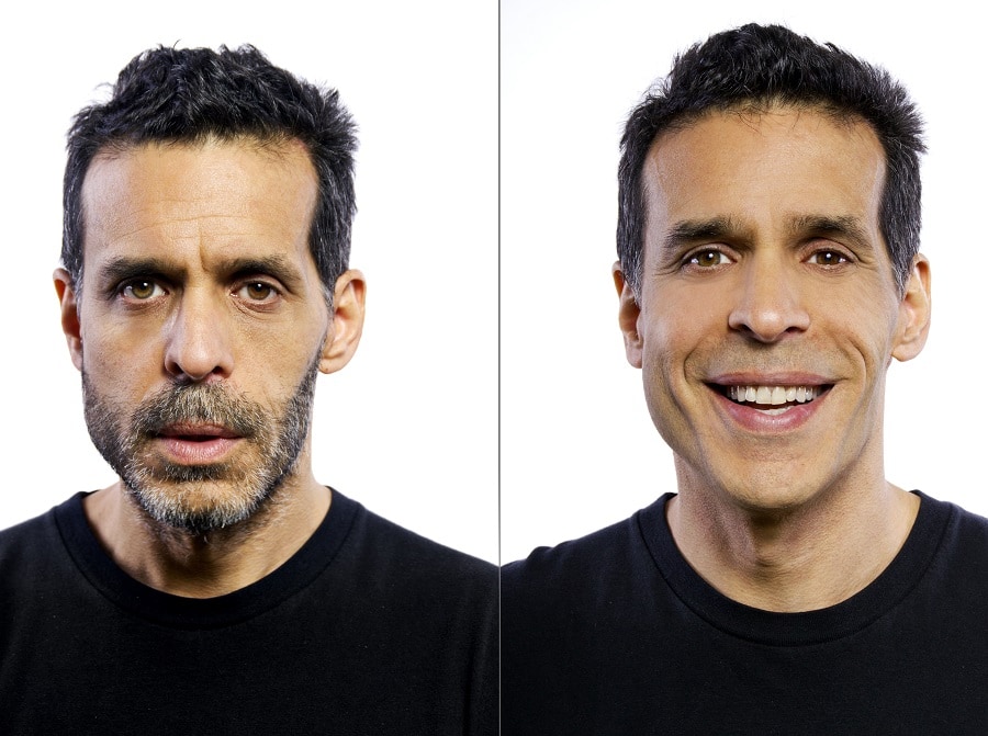 scruffy beard before and after look