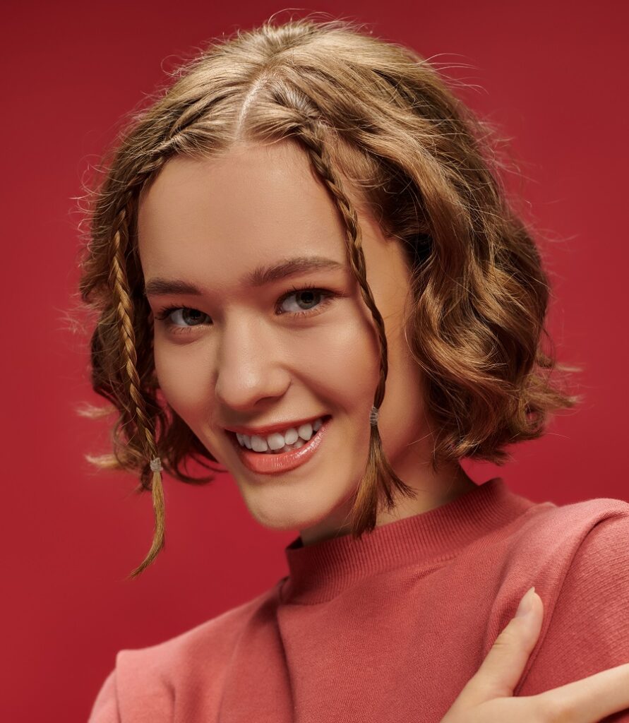short accent braids for fine hair