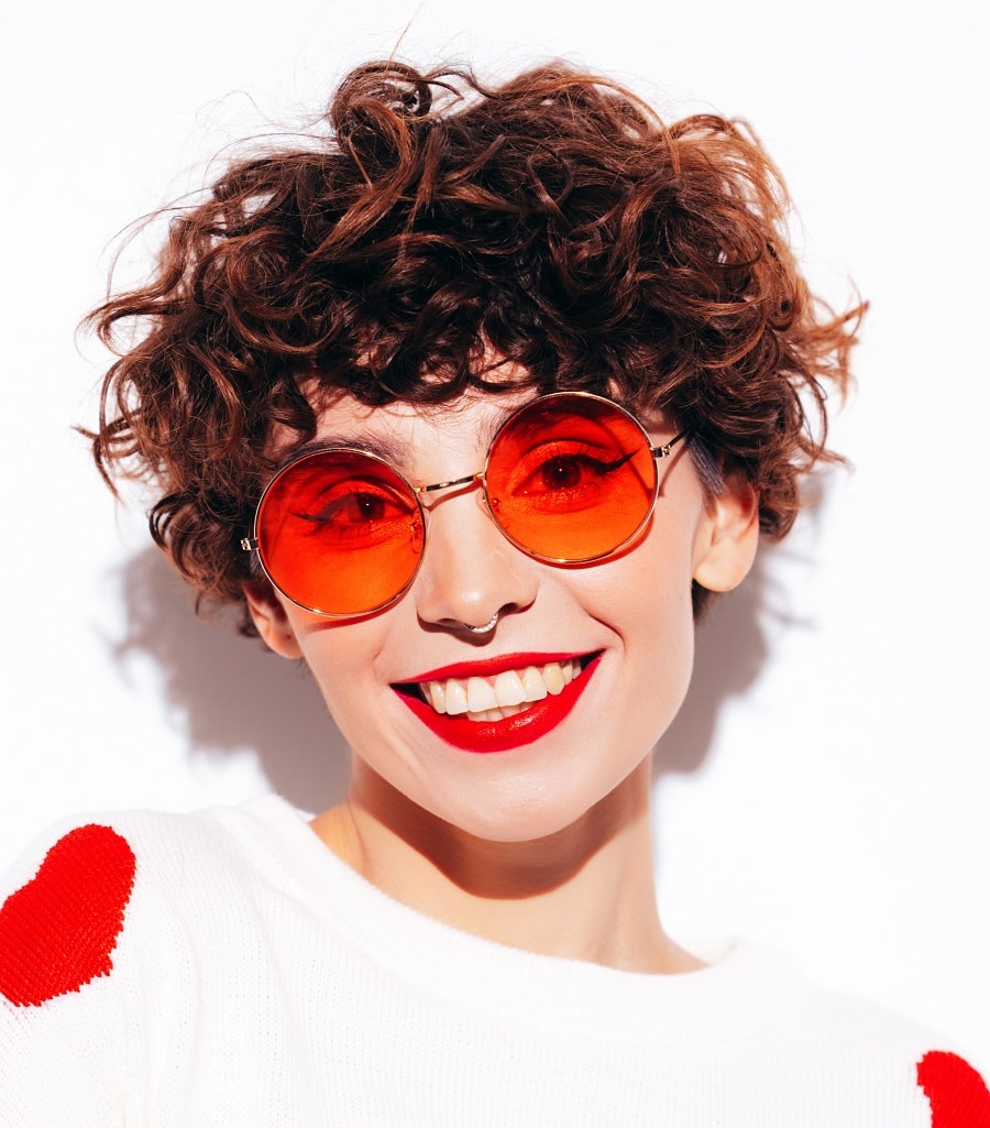 short curly shag haircut for teen girl