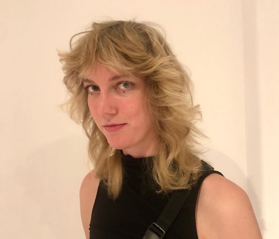 short in front long in back shag haircut