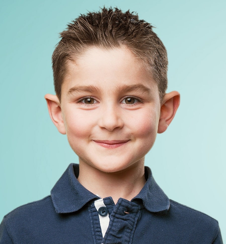 short spiky hairstyle for little boy with straight hair