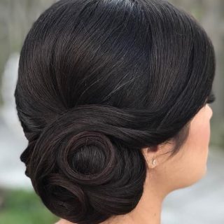 women with side bun