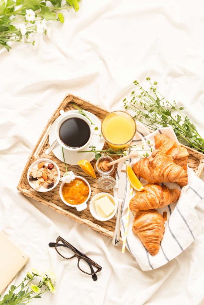 Staycation idea: breakfast in bed.