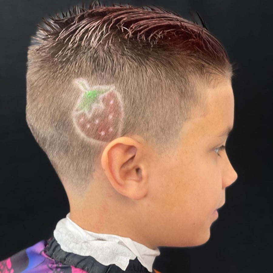 strawberry hair design for boys
