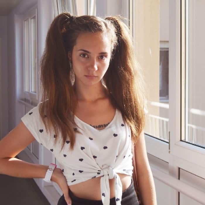 two ponytails