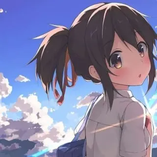 anime girl with brown hair