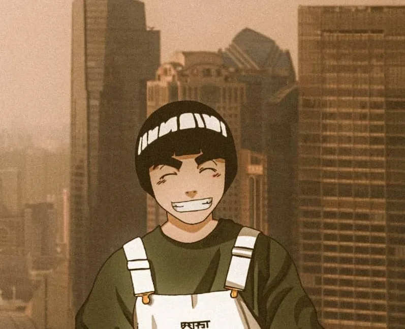 Anime Guy Rock Lee With Black Hair