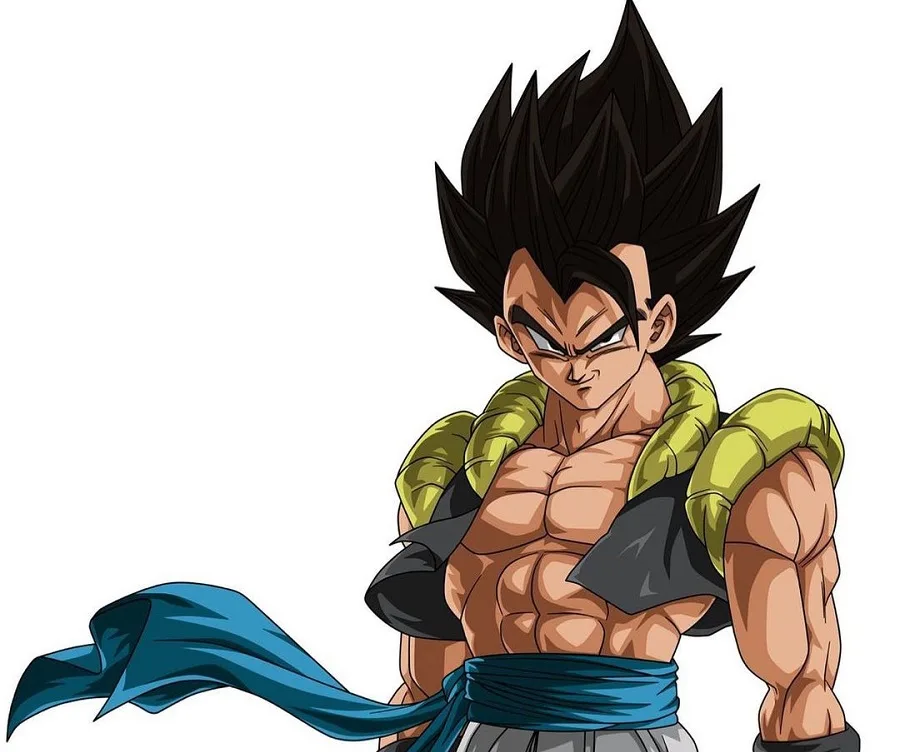 Anime Guy Vegeta With Black Hair