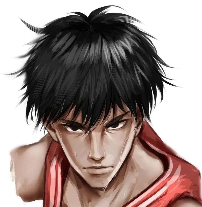 Anime Guys with Black Hair - Rukawa