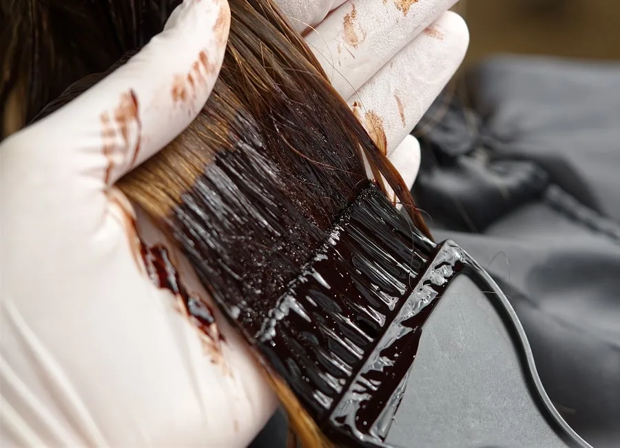 applying natural ingredients to darken hair